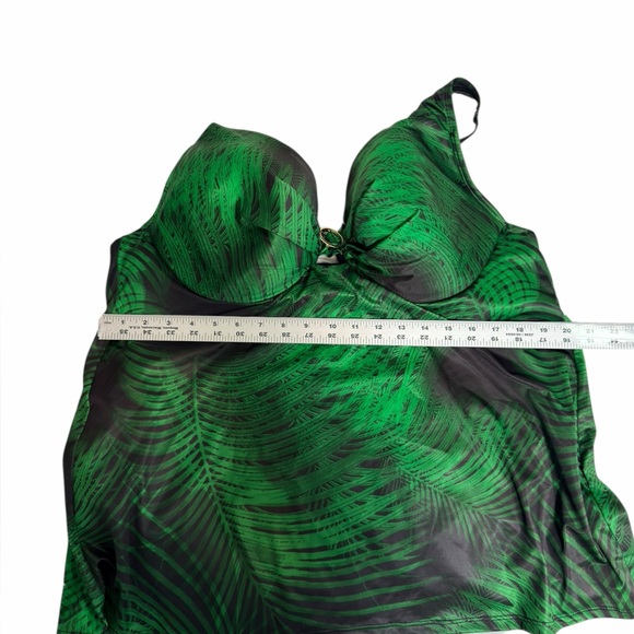 Swim by Cacique Underwire Plunge Relaxed Swim Tankini Top 42DD - Picture 4 of 8